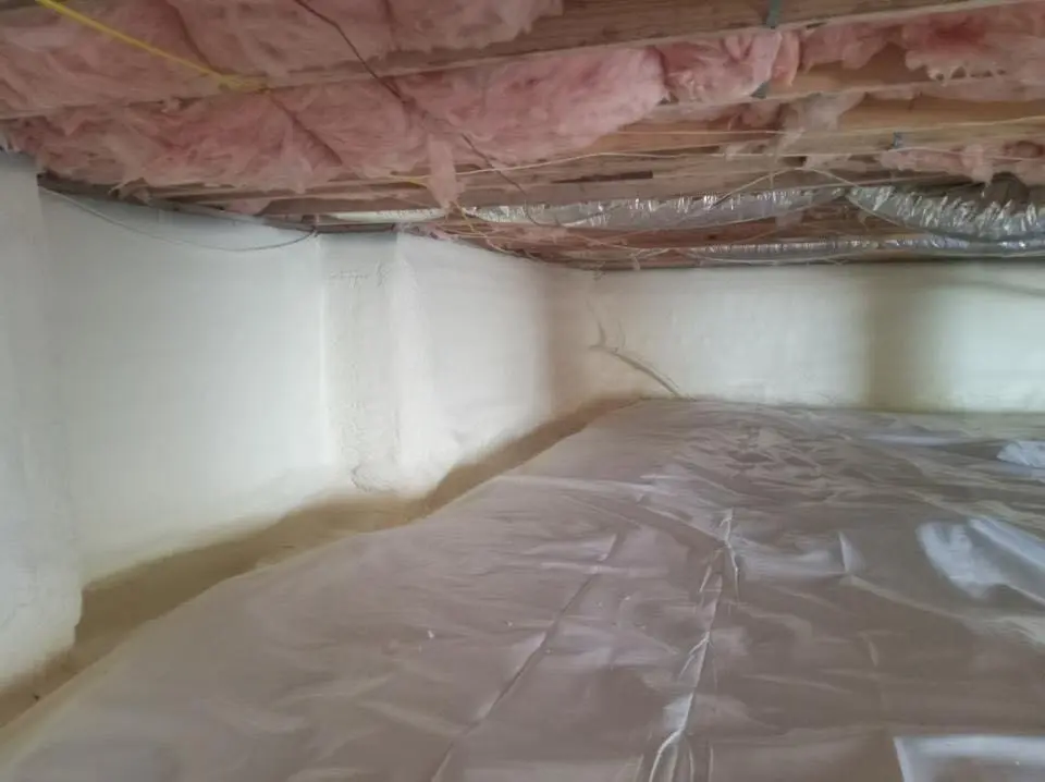 Crawl space encapsulation with closed-cell spray foam for Spray Foam Roofing in San Benito